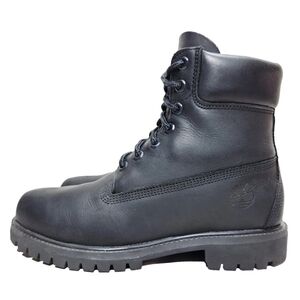 TIMBERLAND Premium 6-Inch Waterproof Boot Sz 8 Insulated Black Leather